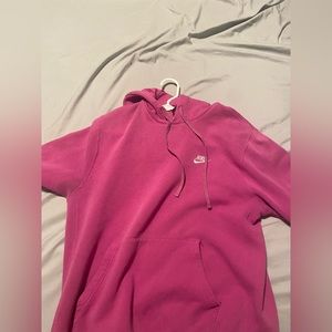 Pink Nike hoodie L bad condition